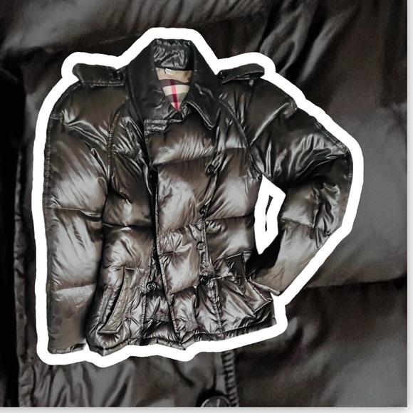 Burberry London Shiny Brown Down PufferJacket Size 2 - Picture 3 of 16